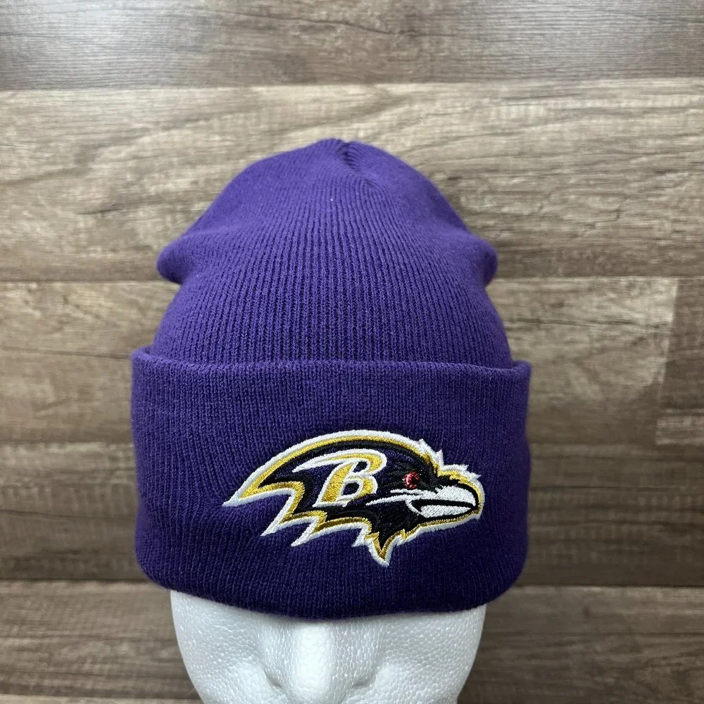 Baltimore Ravens Reebok Beanie Winter Hat Purple One Size NFL Football